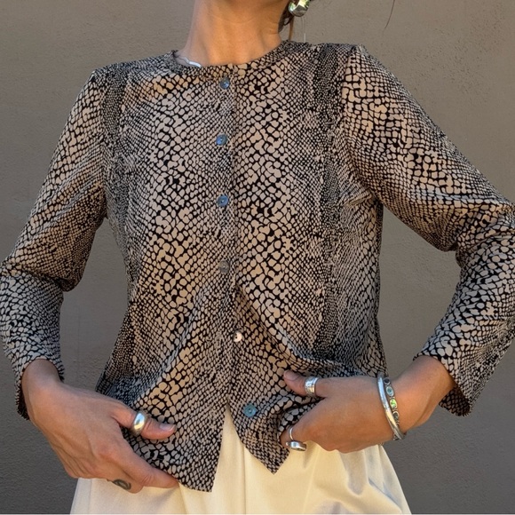 Vintage Snakeskin Button Down - Picture 1 of 6